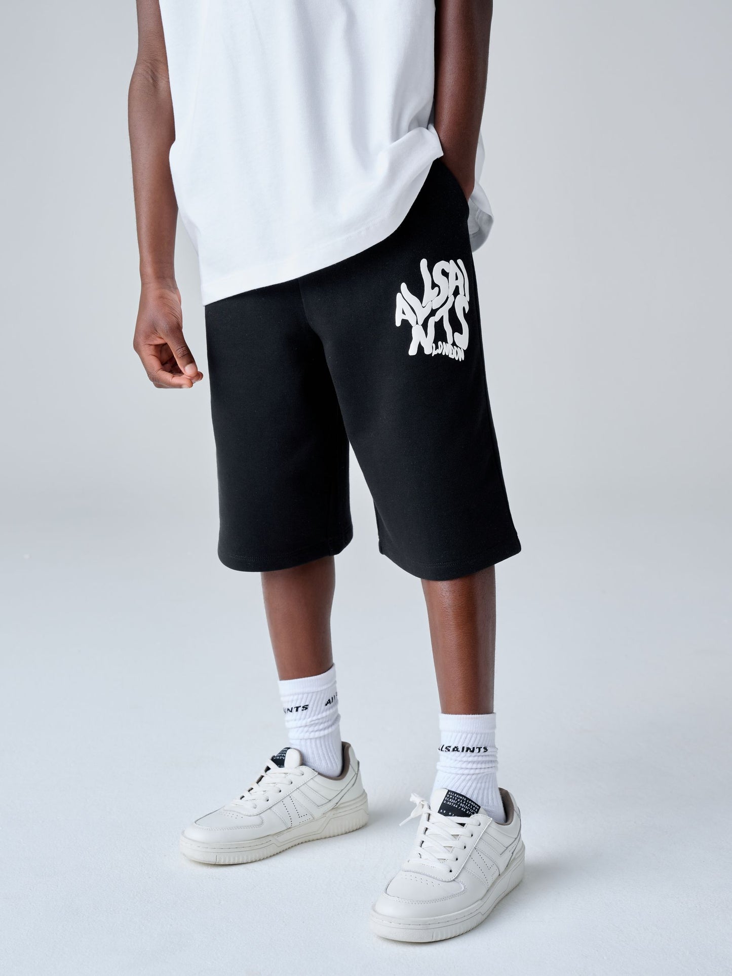Dsiney Kidz - smALLSAINTS Black Orlando Bermuda Sweat Shorts image 1