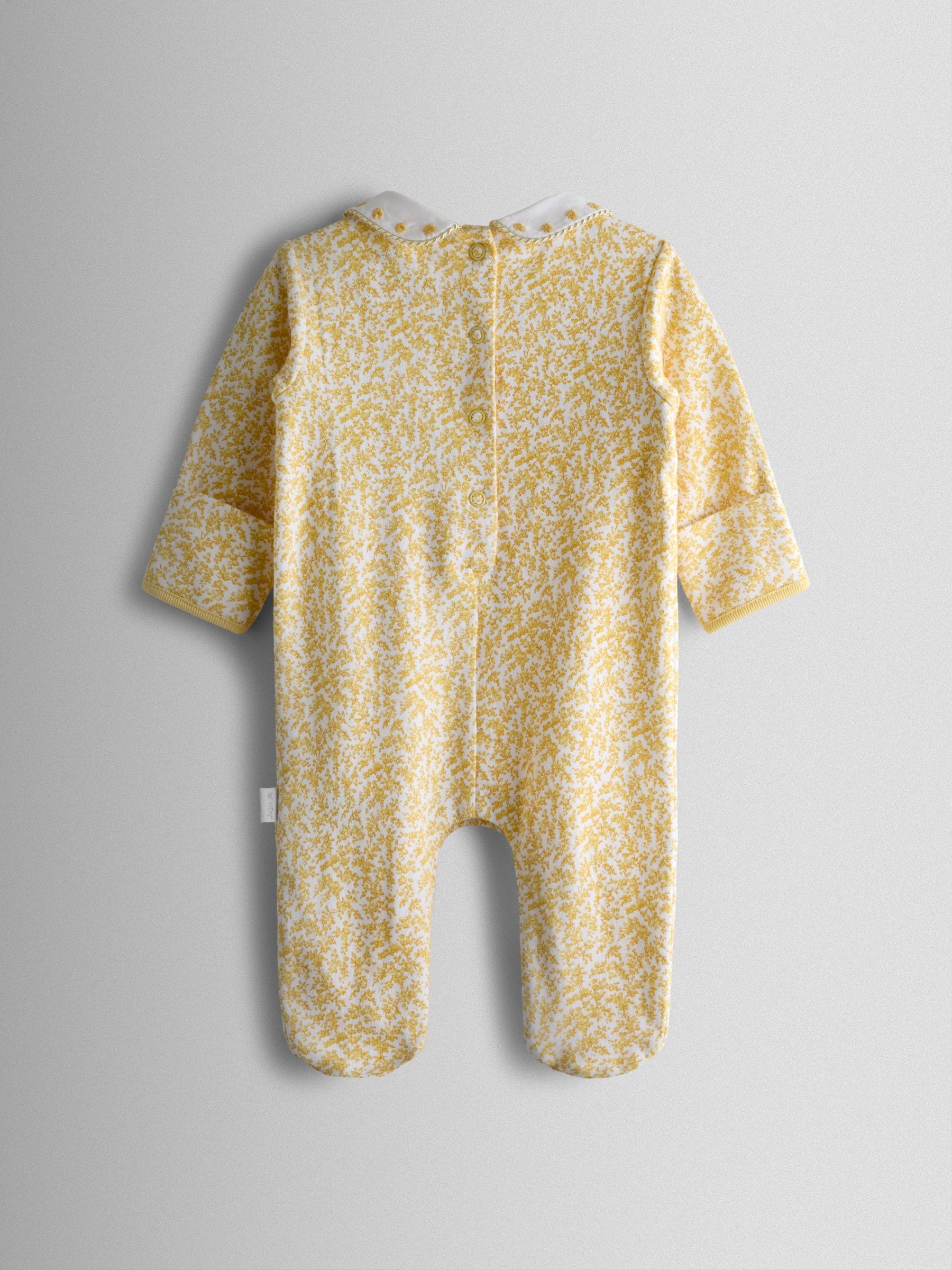 JoJo Maman Bébé Yellow Pretty Appliqué Sleepsuit image 2