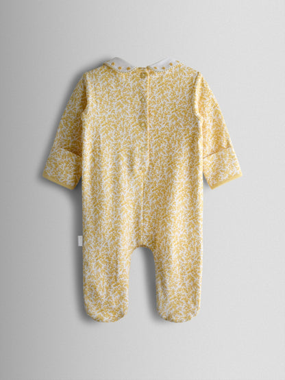 JoJo Maman Bébé Yellow Pretty Appliqué Sleepsuit image 2