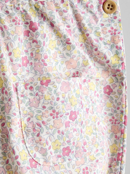 JoJo Maman Bébé Pink Pocket Ditsy Floral Dungaree image 3