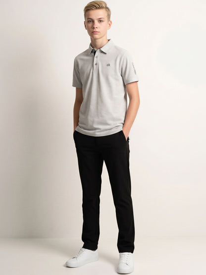 Dsiney Kidz - Calvin Klein Golf Light Grey Junior Uni Polo Shirt image 4