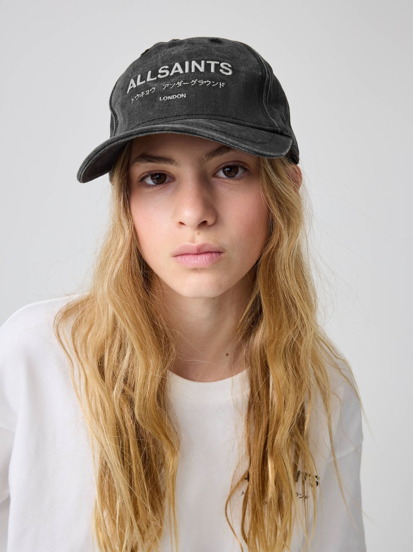 smALLSAINTS Grey Underground Logo Baseball Cap image 2