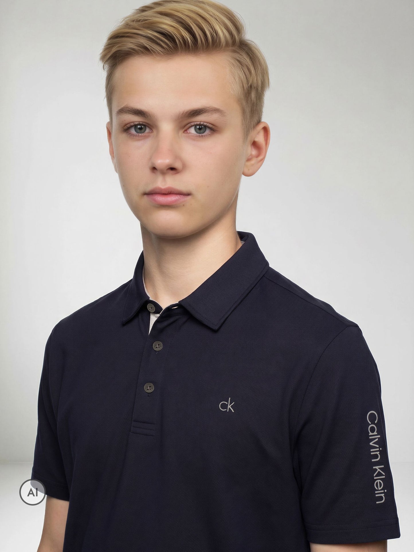 Dsiney Kidz - Calvin Klein Golf Navy Blue Junior Uni Polo Shirt image 3