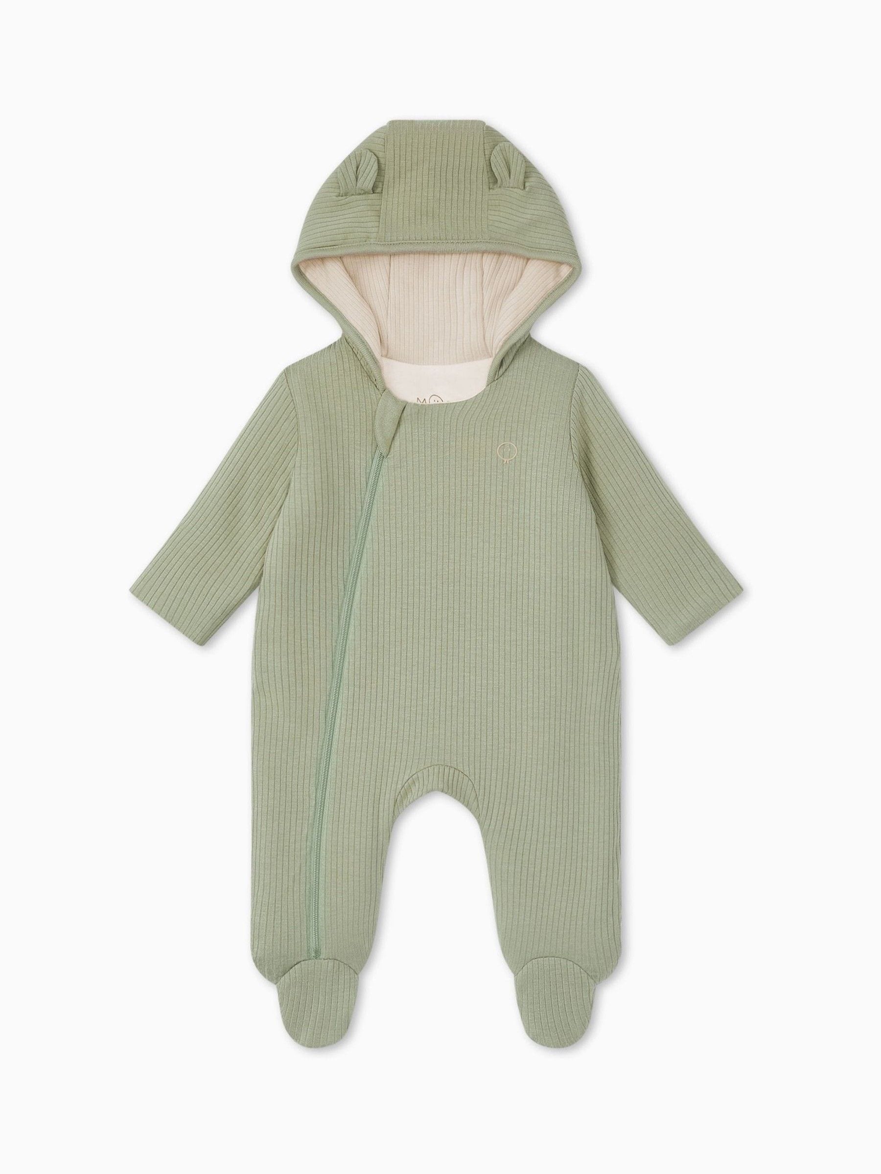 MORI Green Cosy Zip-Up Pramsuit image 4