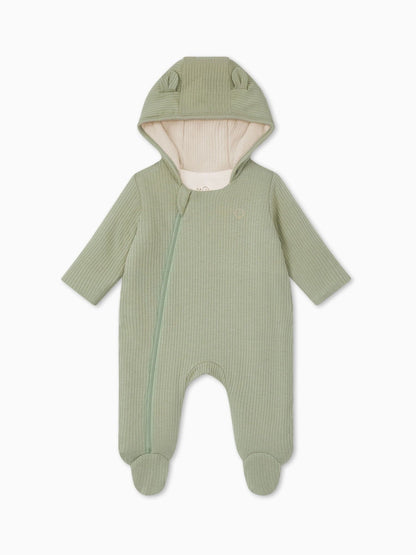 MORI Green Cosy Zip-Up Pramsuit image 4