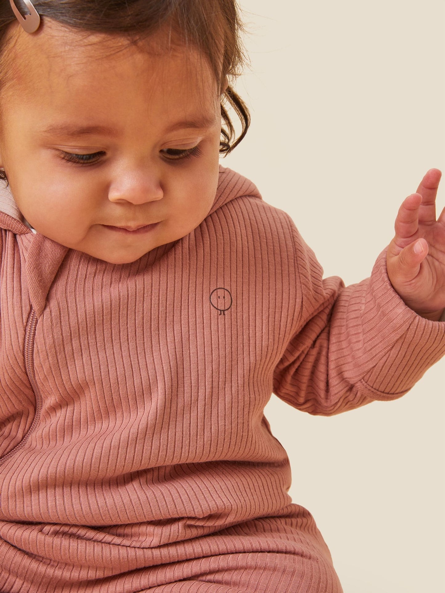 MORI Pink Cosy Zip-Up Pramsuit image 3