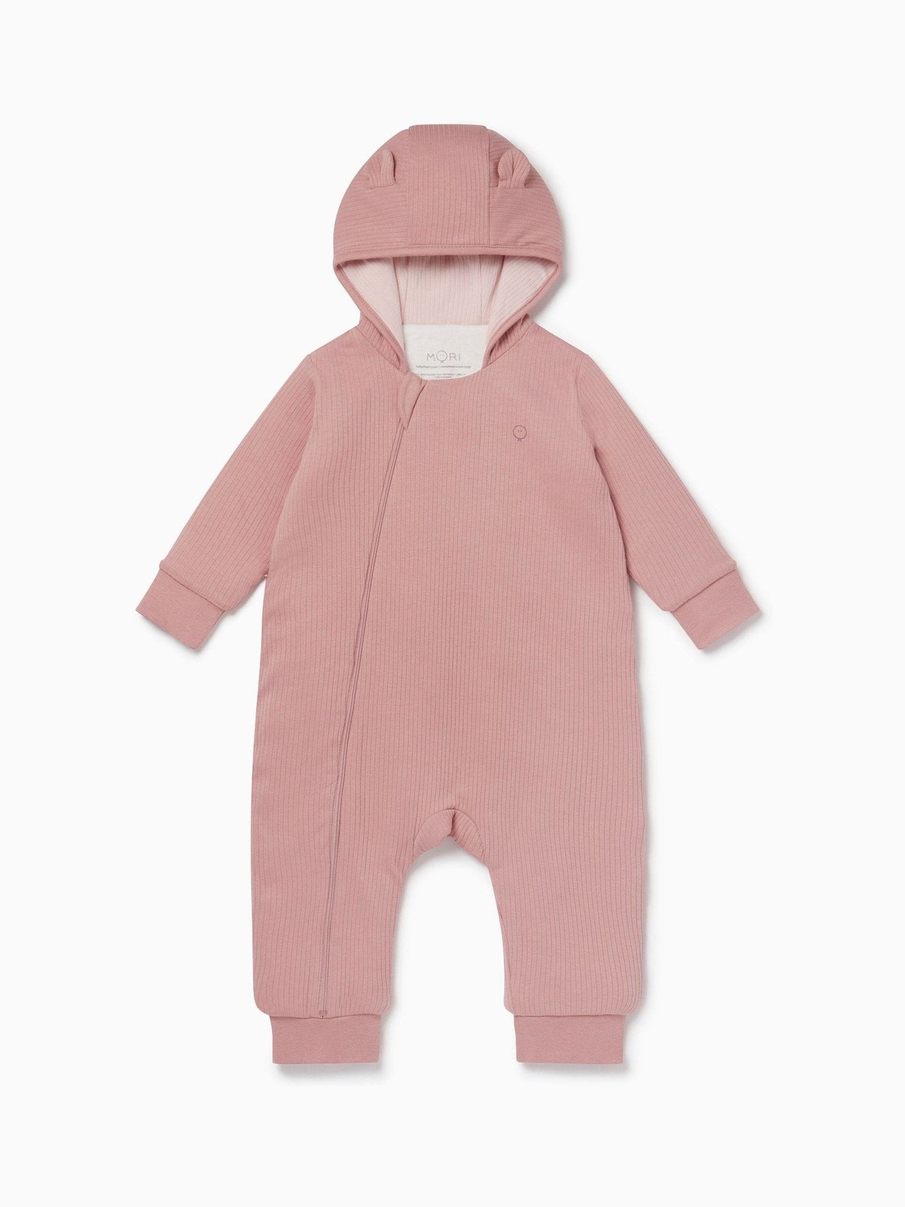 MORI Pink Cosy Zip-Up Pramsuit image 5