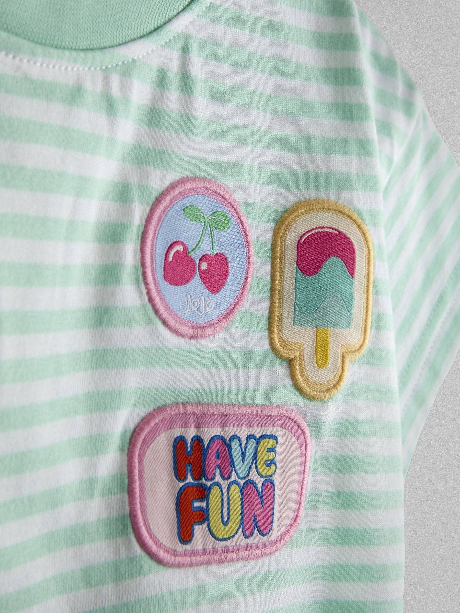 JoJo Maman Bébé Blue Ice Cream Patch T-Shirt image 3