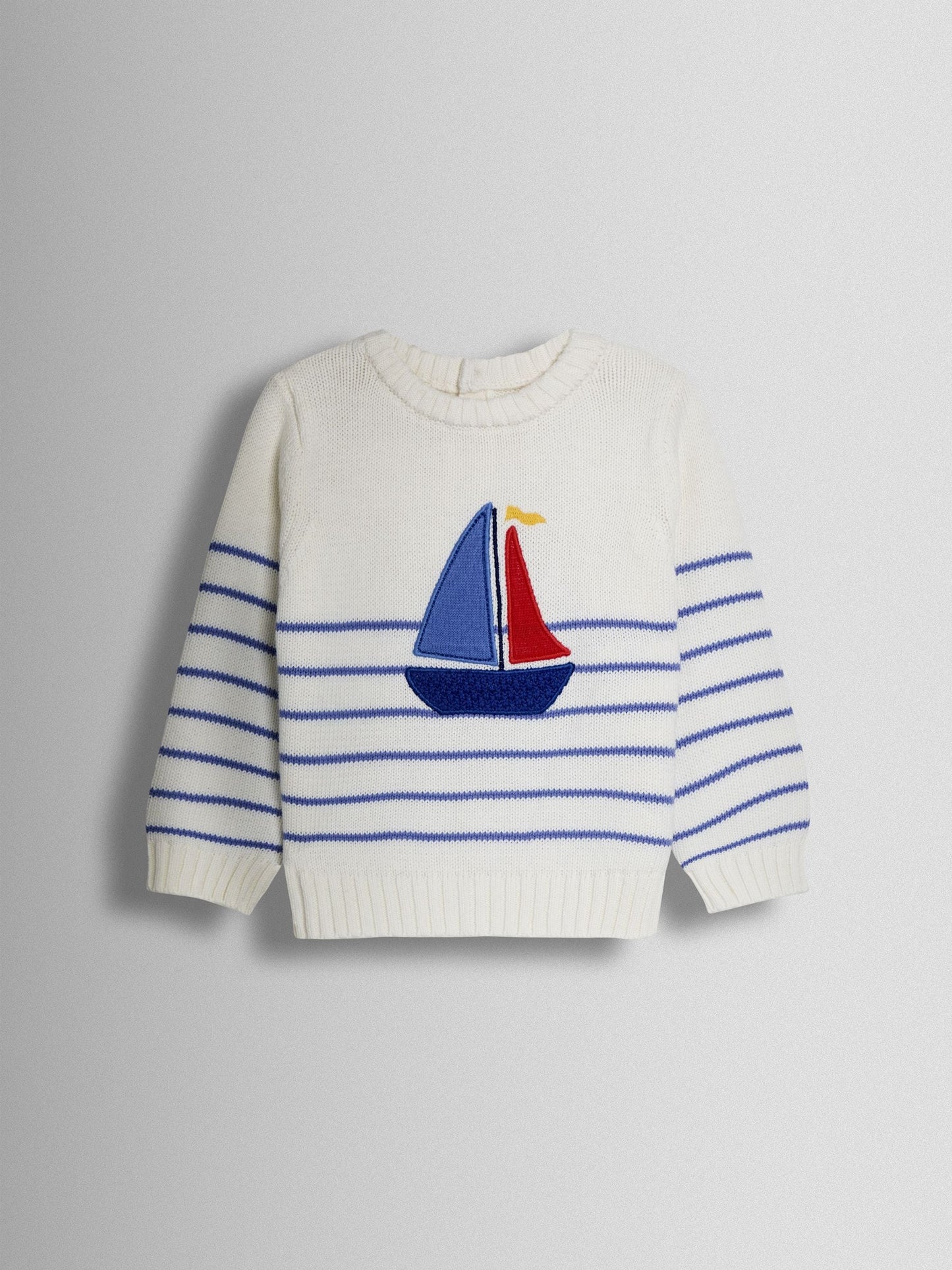 JoJo Maman Bébé Cream Boat Sailboat Jumper image 2