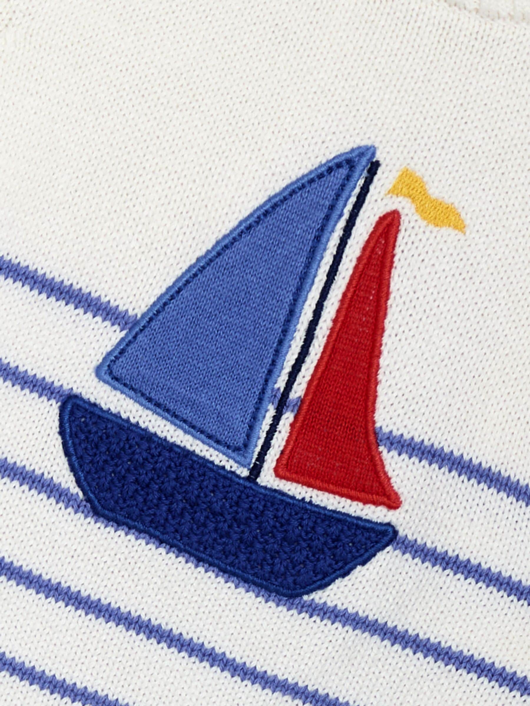 JoJo Maman Bébé Cream Boat Sailboat Jumper image 4