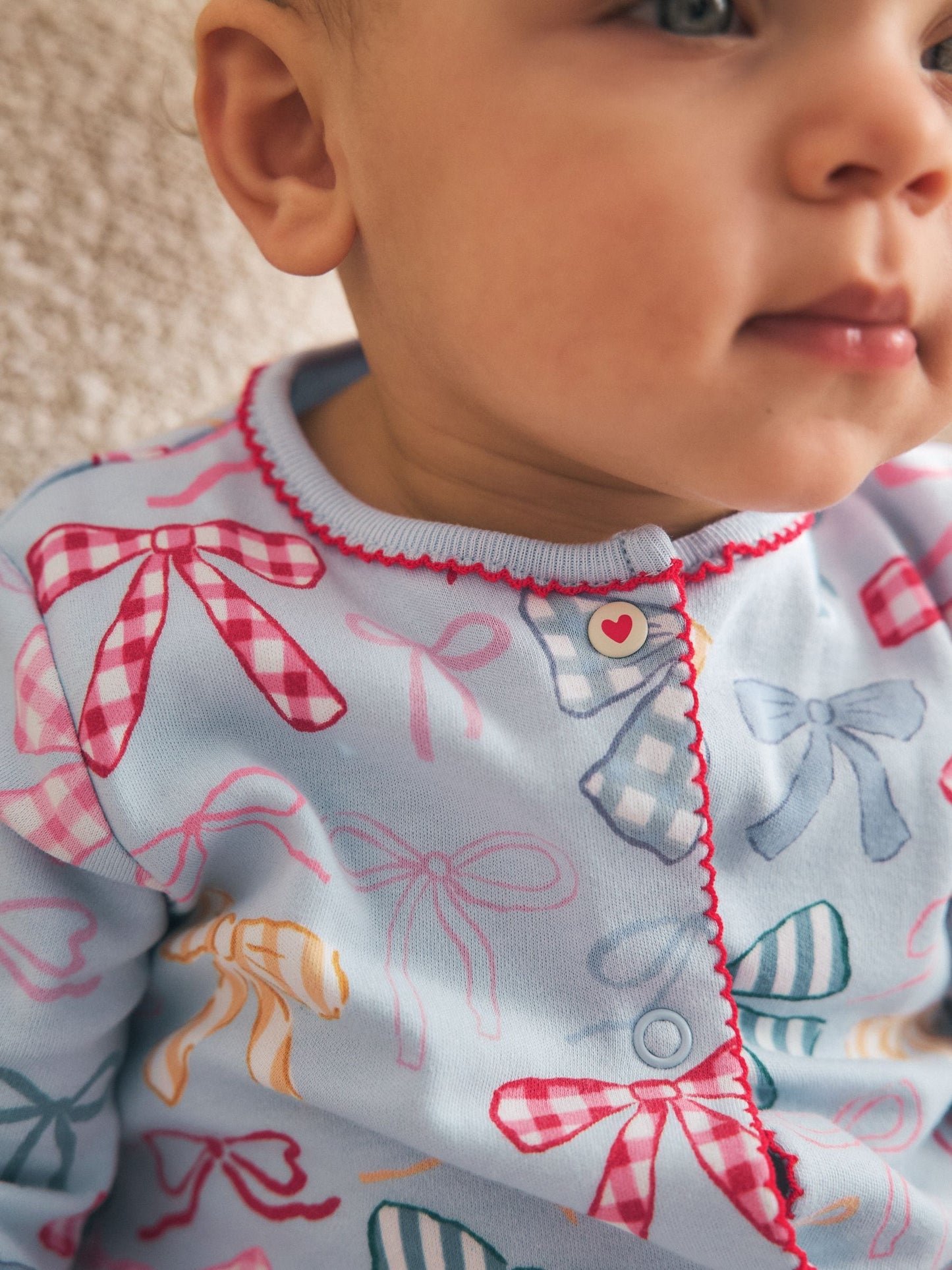 Blue/Pink Baby Sleepsuits 3 Pack (0mths-2yrs) image 4