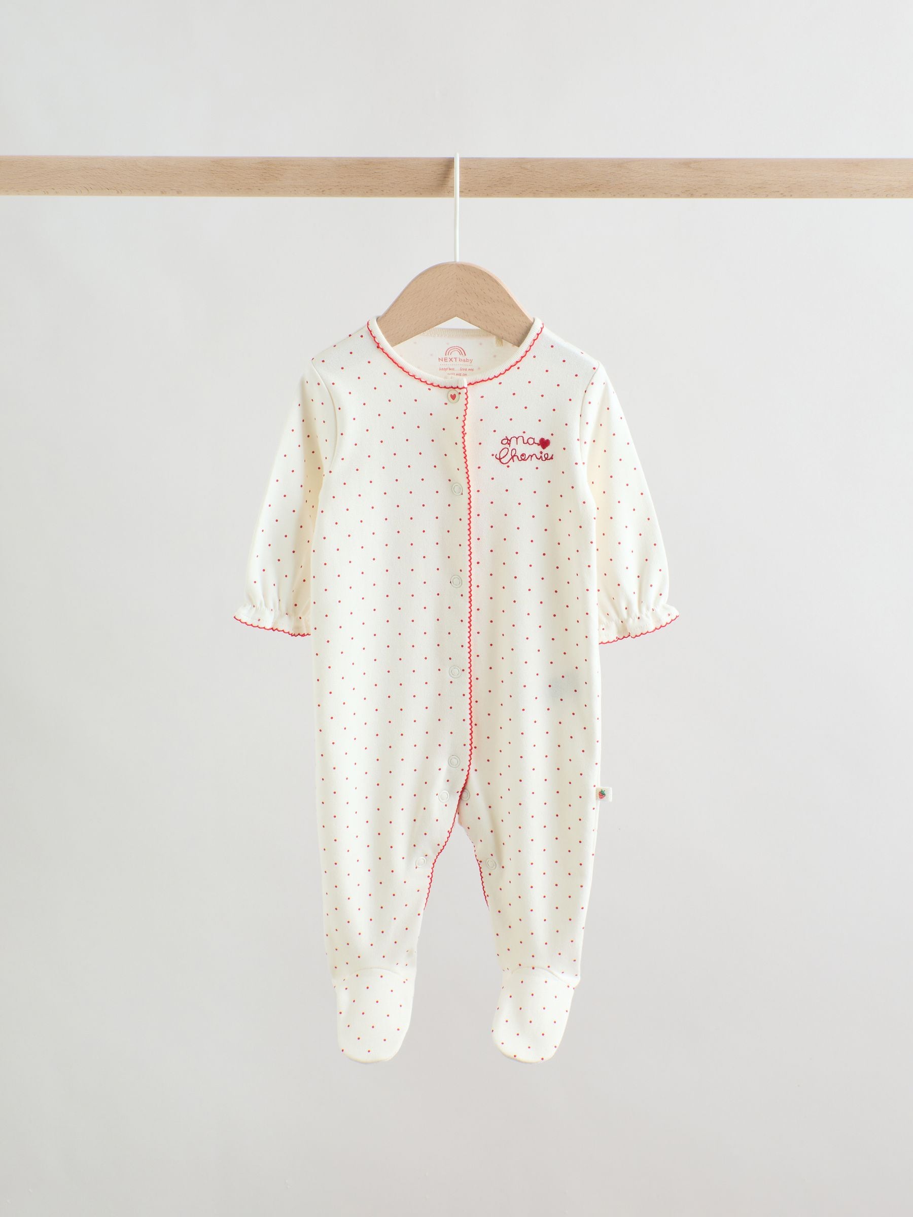 Blue/Pink Baby Sleepsuits 3 Pack (0mths-2yrs) image 7