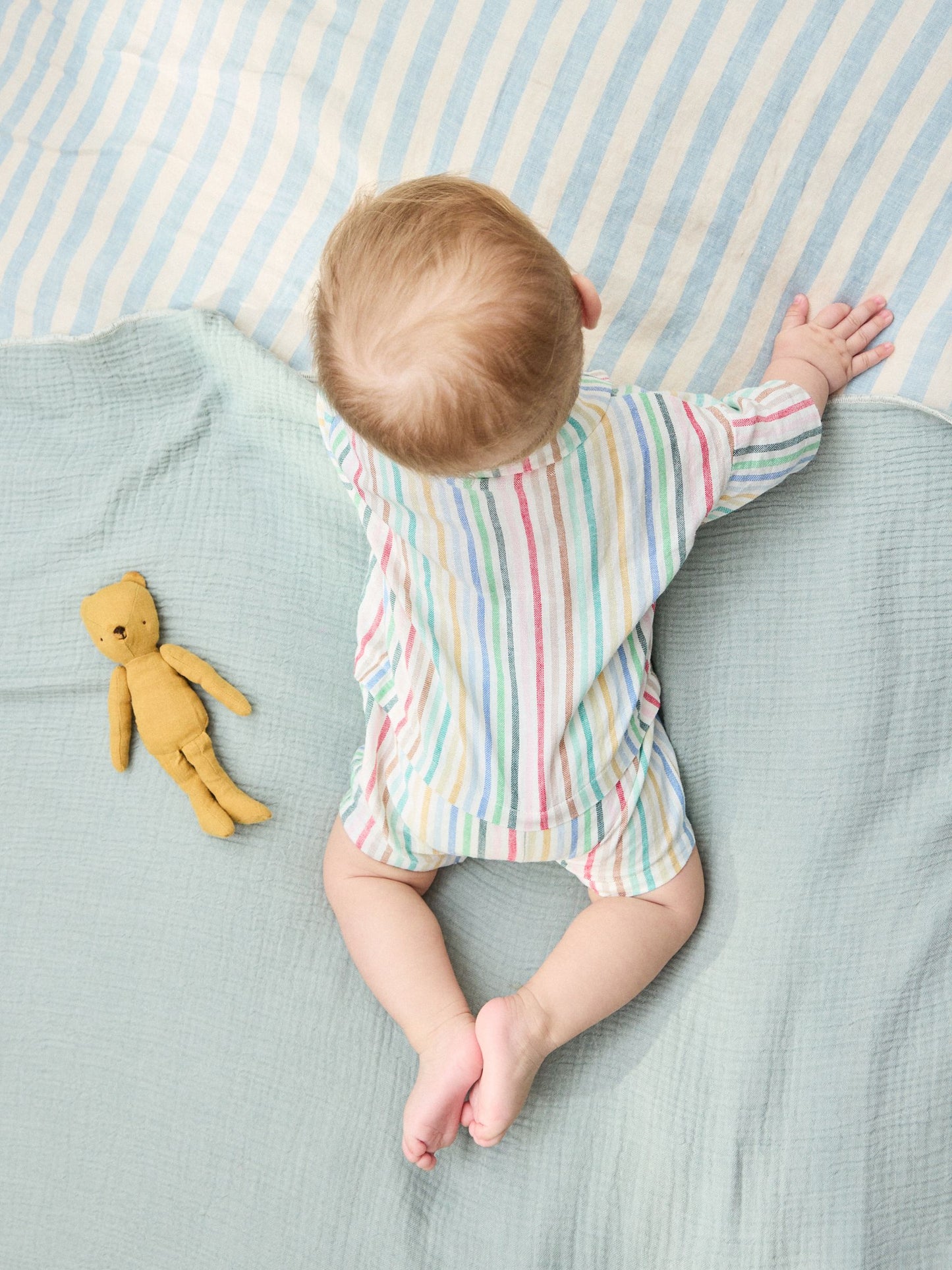 Bright Stripe Woven Baby Shirt Romper (0mths-2yrs) image 3