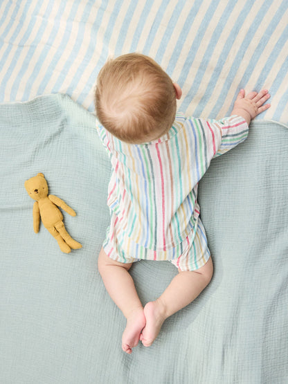 Bright Stripe Woven Baby Shirt Romper (0mths-2yrs) image 3