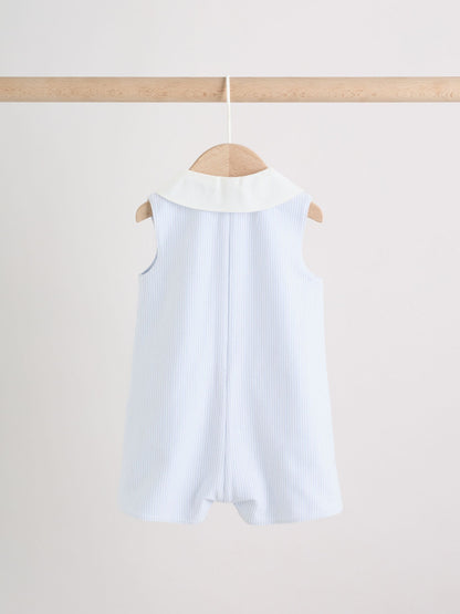 Blue Smart Collar Vest Jersey Baby Rompers 2 Pack image 5