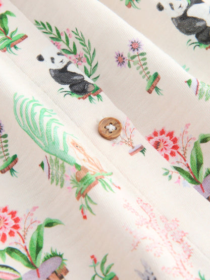 Cream Cath Kidston Short Sleeve Collared Dress (3mths-7yrs) image 7