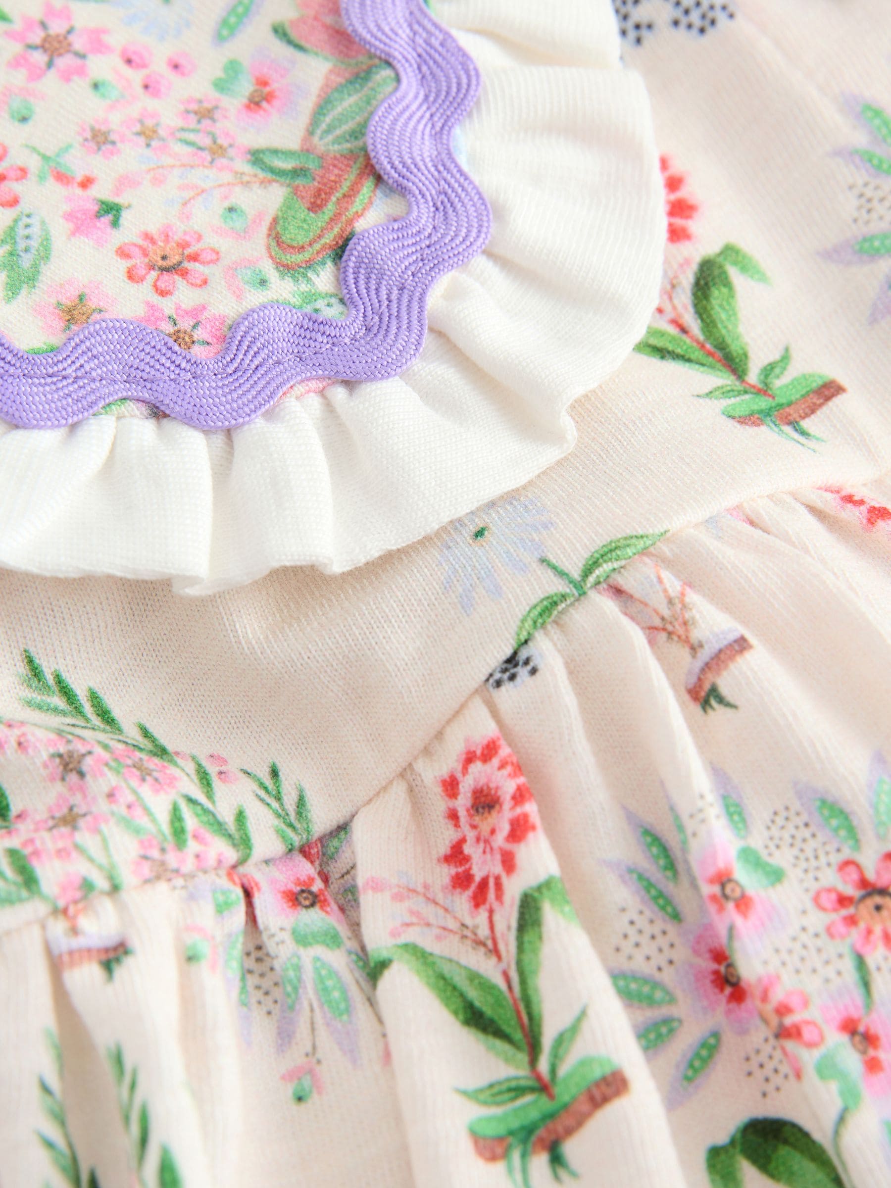 Cream Cath Kidston Short Sleeve Collared Dress (3mths-7yrs) image 8