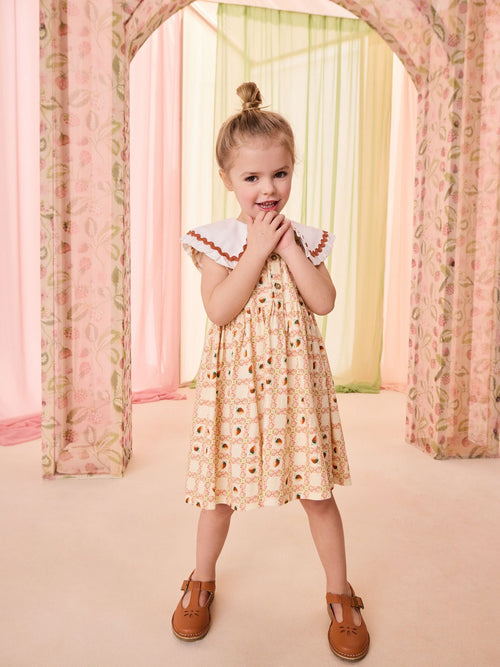 Yellow Cath Kidston Short Sleeve Collared Dress (3mths-7yrs) image 1