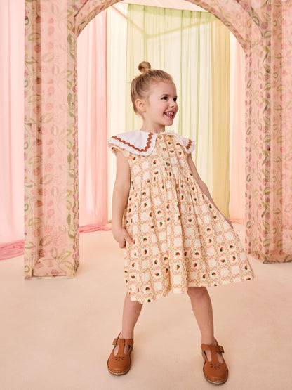 Yellow Cath Kidston Short Sleeve Collared Dress (3mths-7yrs) image 2