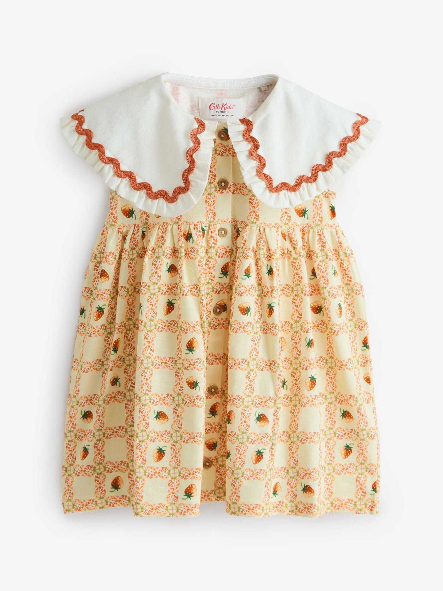 Yellow Cath Kidston Short Sleeve Collared Dress (3mths-7yrs) image 5