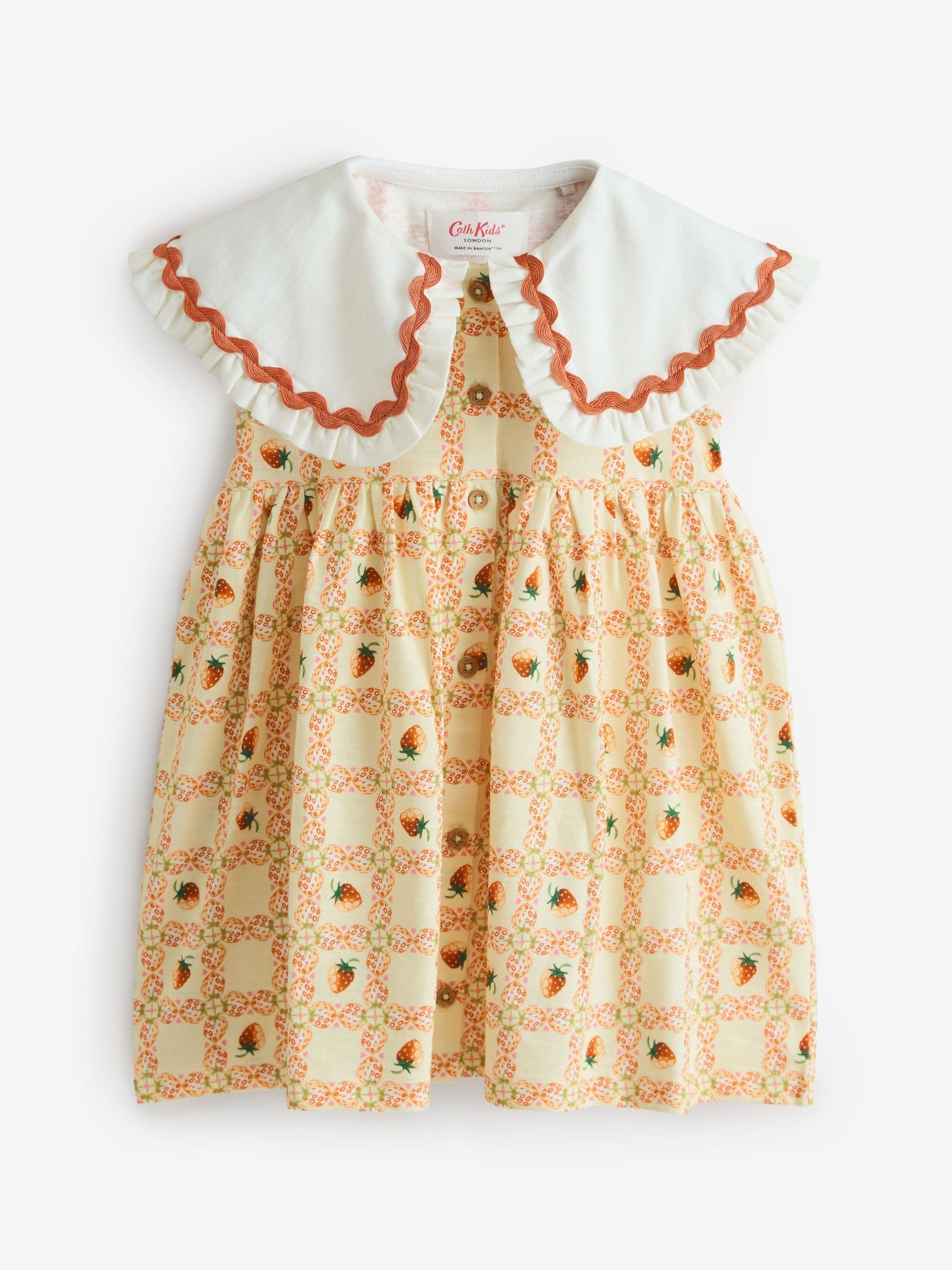 Yellow Cath Kidston Short Sleeve Collared Dress (3mths-7yrs) image 5