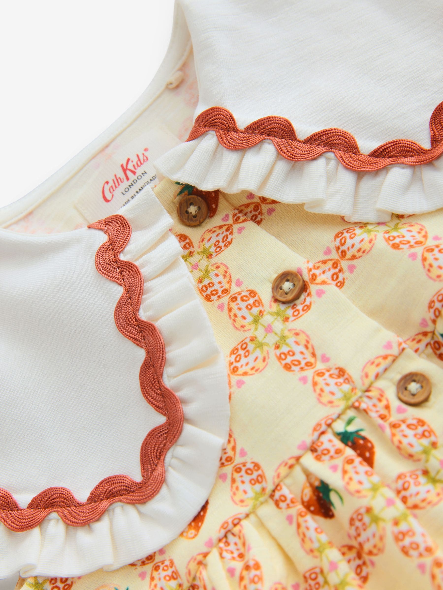 Yellow Cath Kidston Short Sleeve Collared Dress (3mths-7yrs) image 7