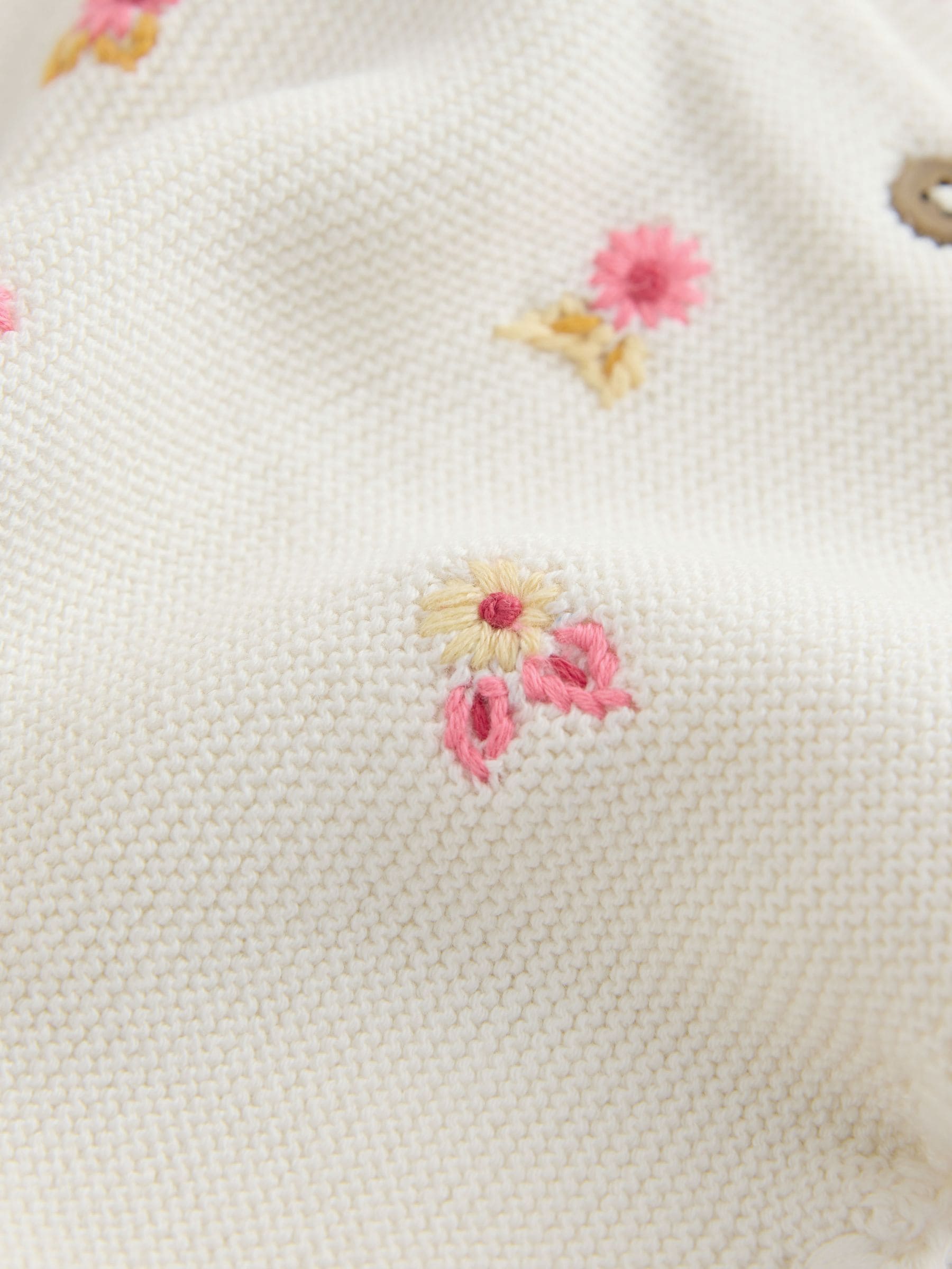 Fluro Pink Floral Knitted Waistcoat And Shorts Set (3mths-7yrs) image 8