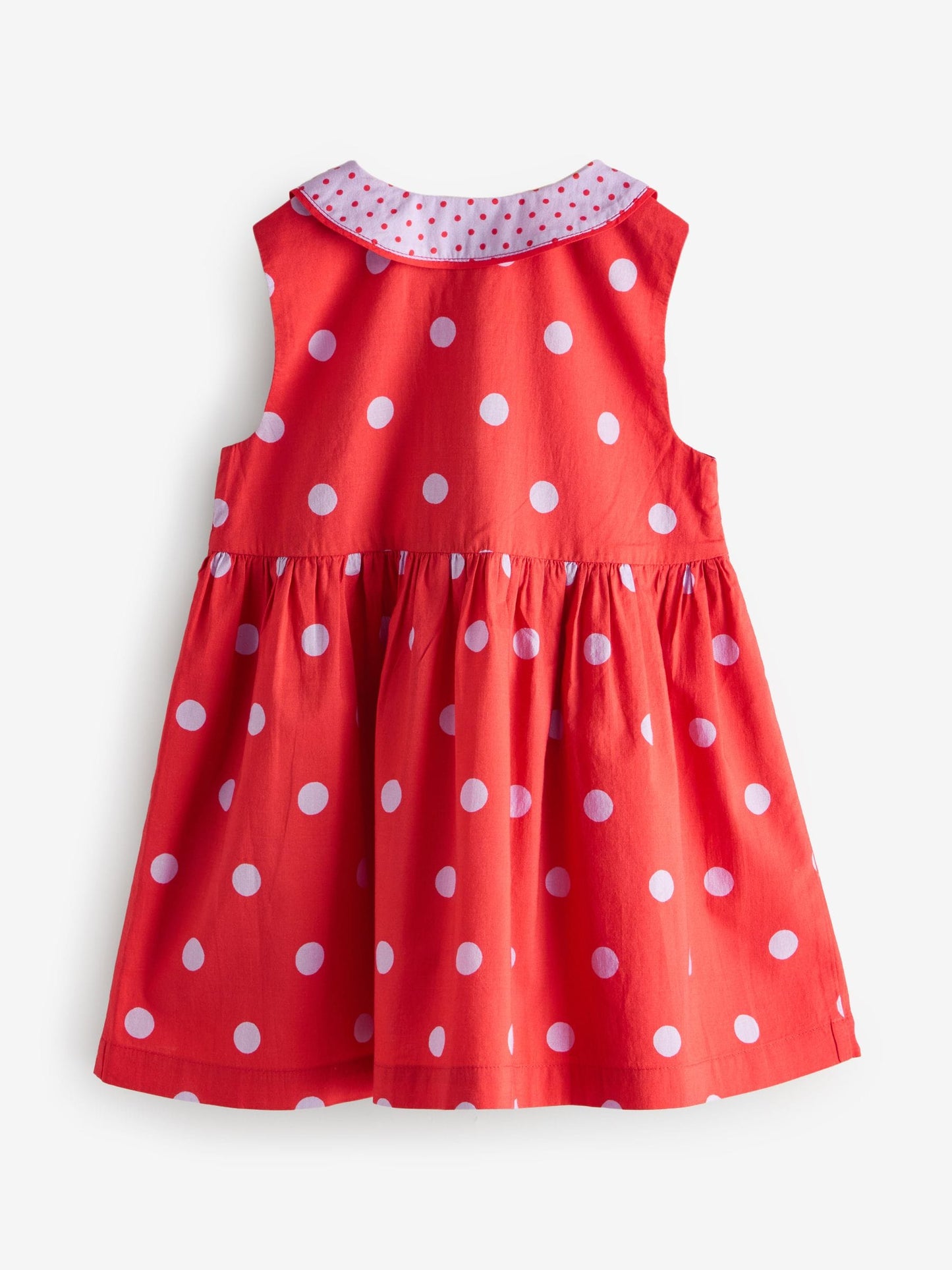 Red Spot Cath Kidston Cotton Collar Dress (3mths-8yrs) image 3