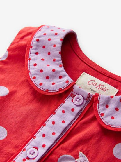 Red Spot Cath Kidston Cotton Collar Dress (3mths-8yrs) image 4