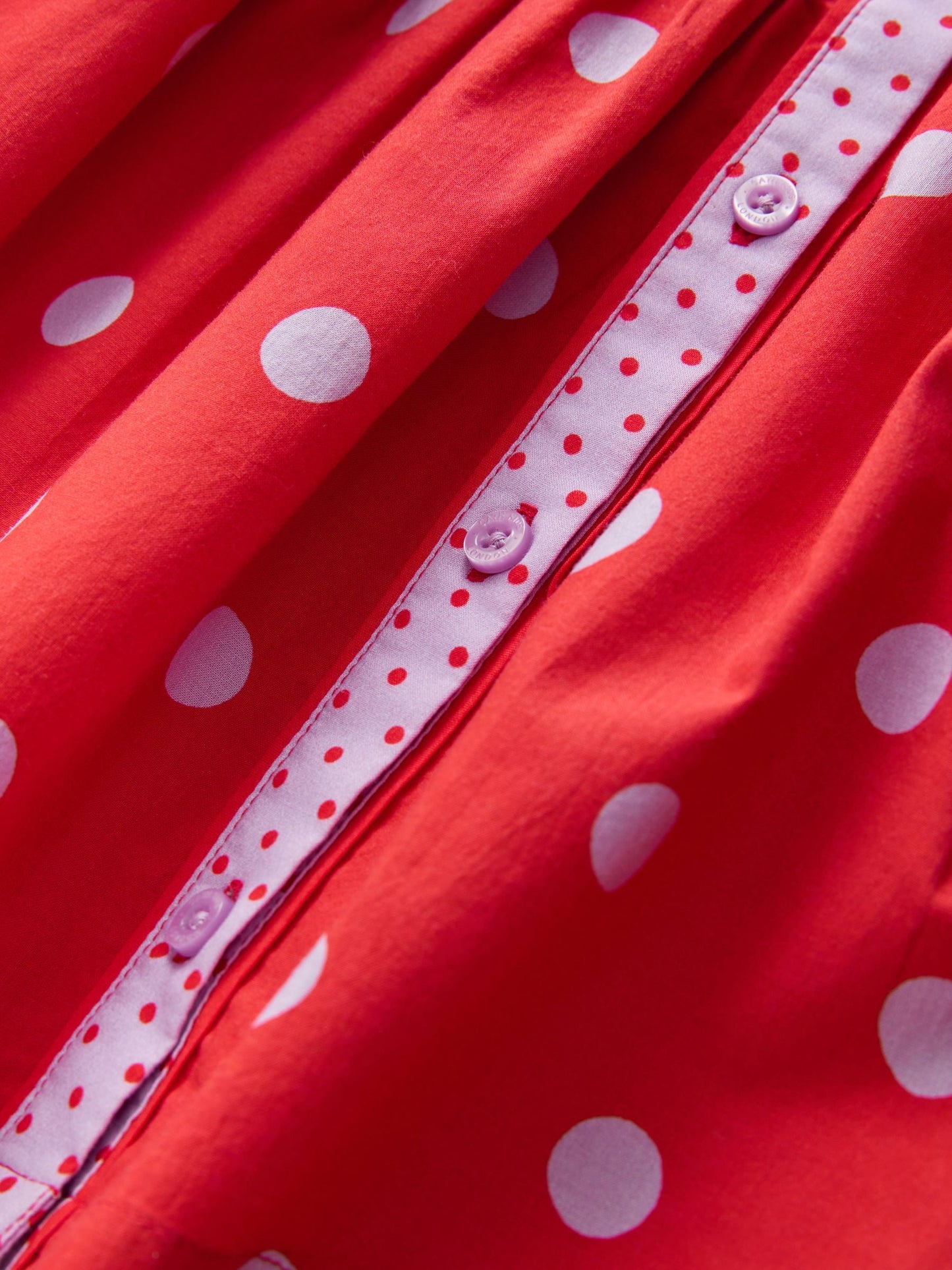 Red Spot Cath Kidston Cotton Collar Dress (3mths-8yrs) image 6