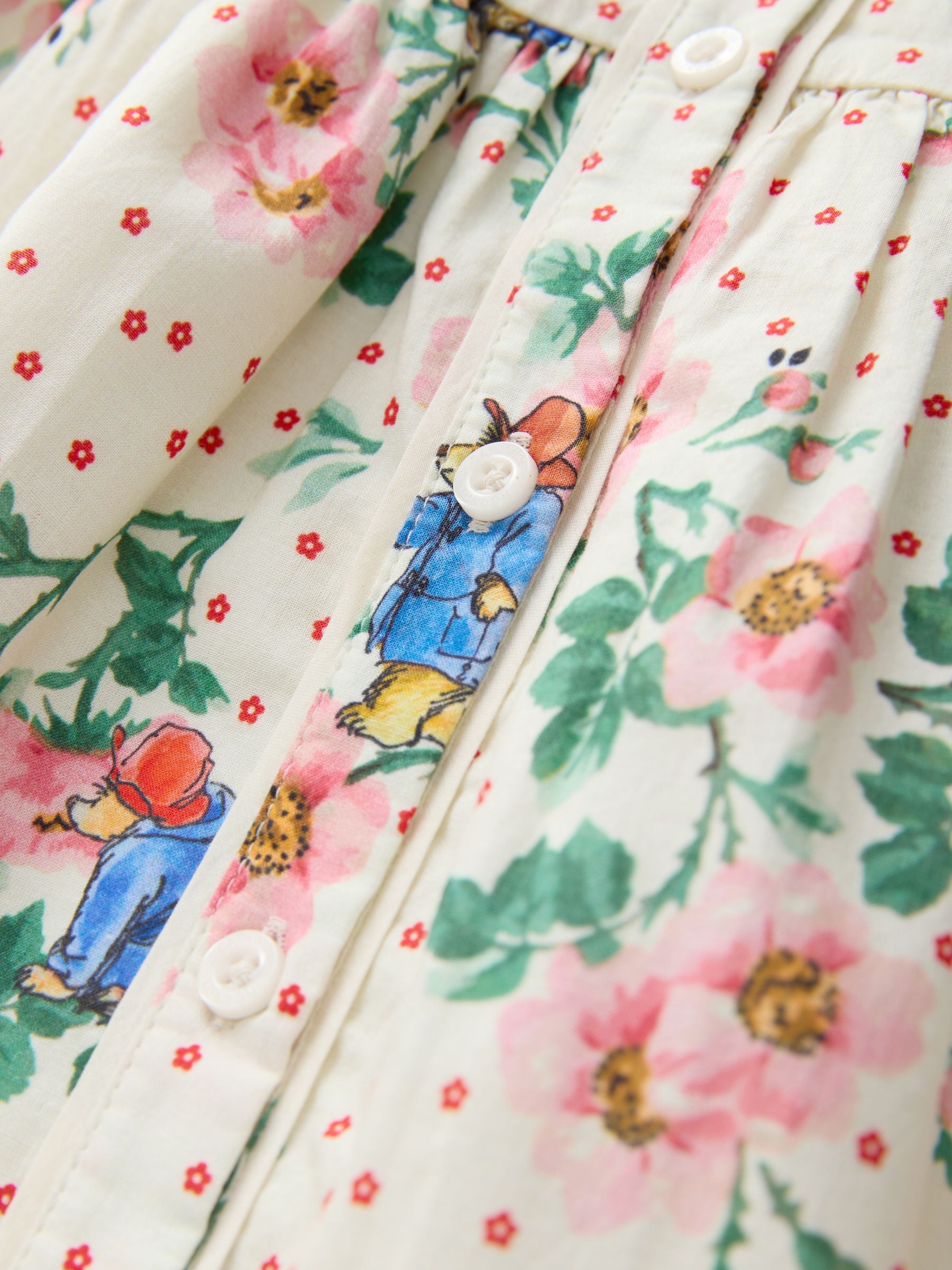Ivory Floral Cath Kidston Paddington Cotton Collar Dress (3mths-8yrs) (3mths-8yrs) image 10