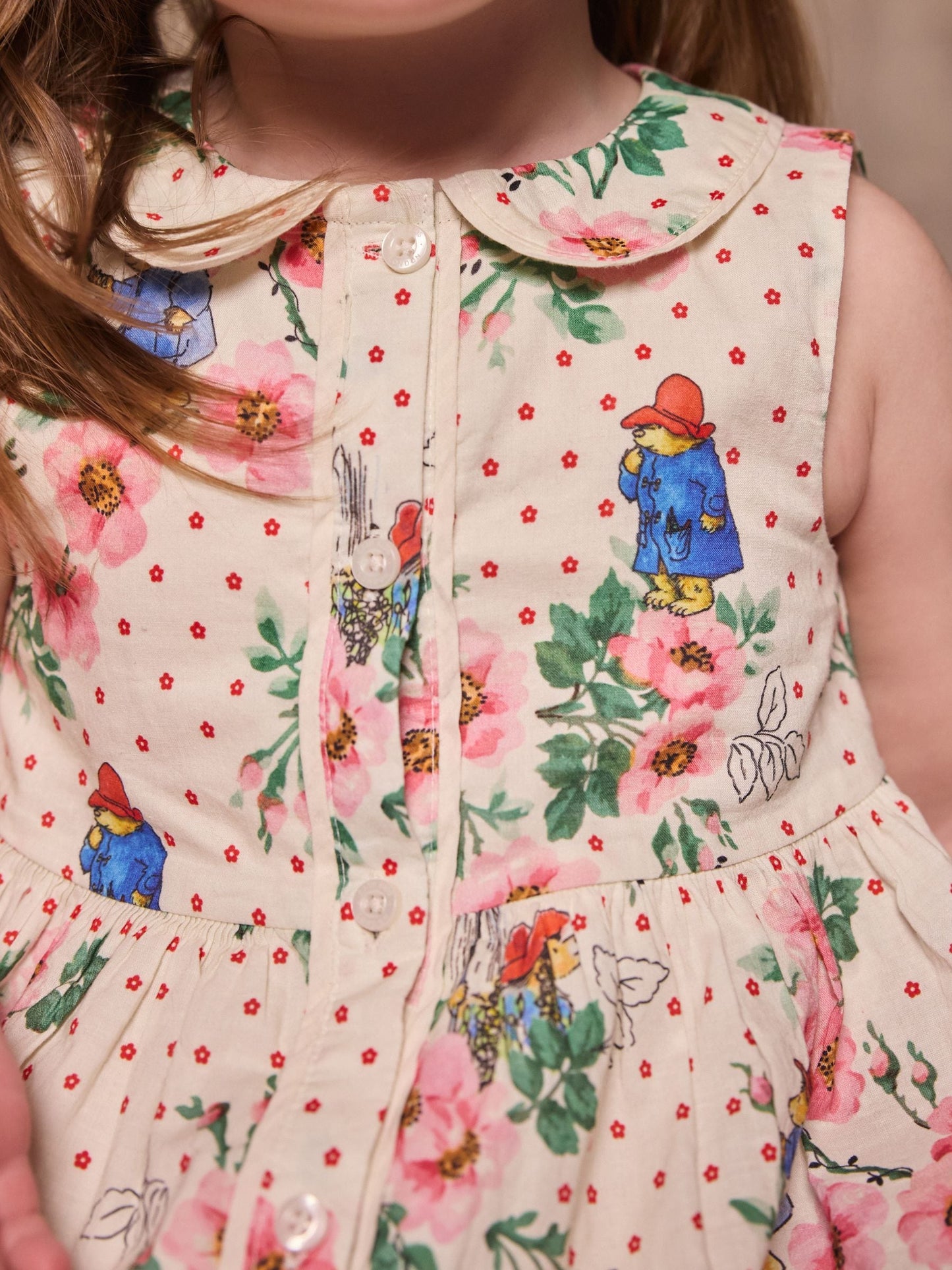 Ivory Floral Cath Kidston Paddington Cotton Collar Dress (3mths-8yrs) (3mths-8yrs) image 6