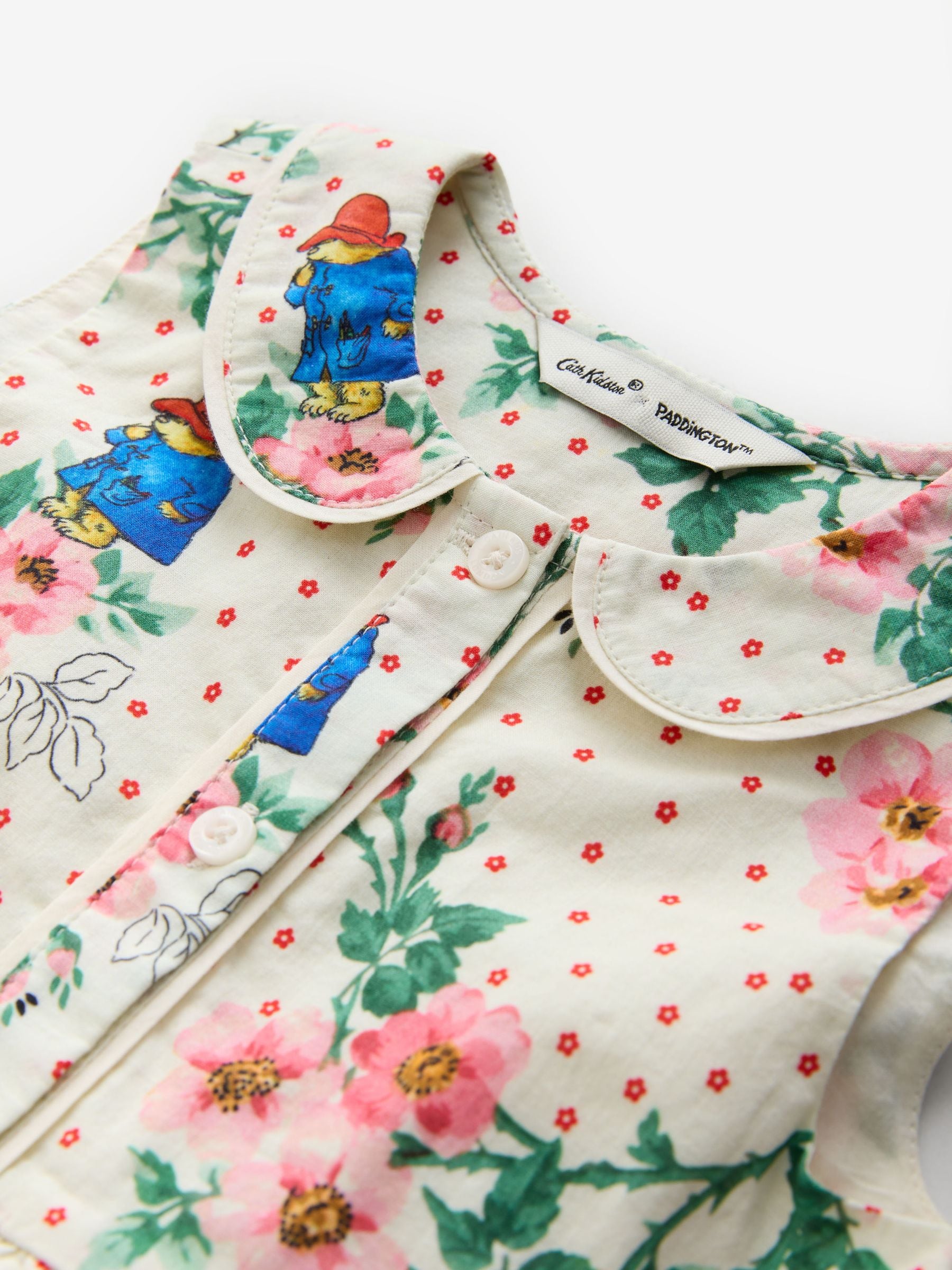 Ivory Floral Cath Kidston Paddington Cotton Collar Dress (3mths-8yrs) (3mths-8yrs) image 9