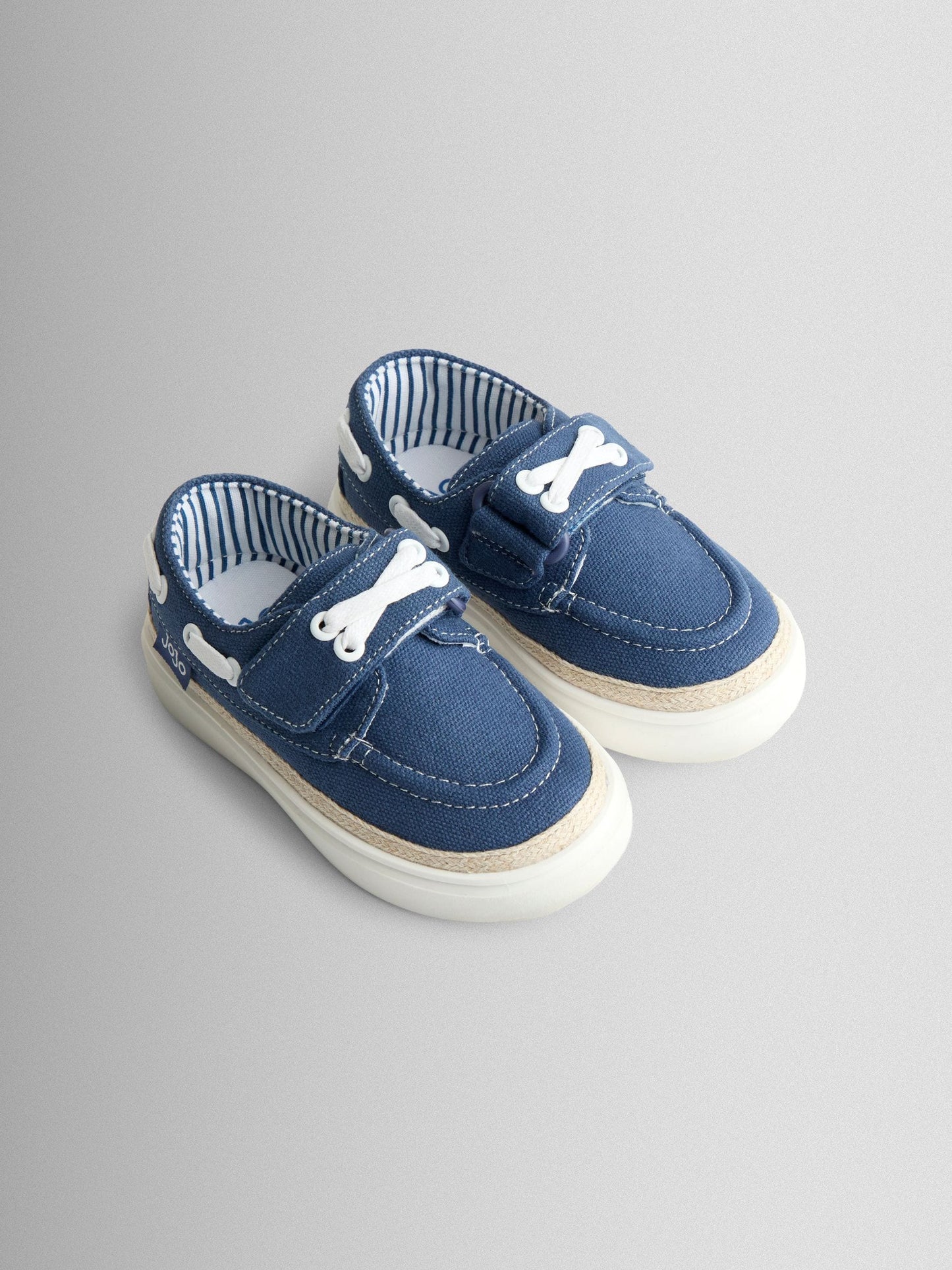 JoJo Maman Bébé Navy Blue Canvas Boat Shoe image 1
