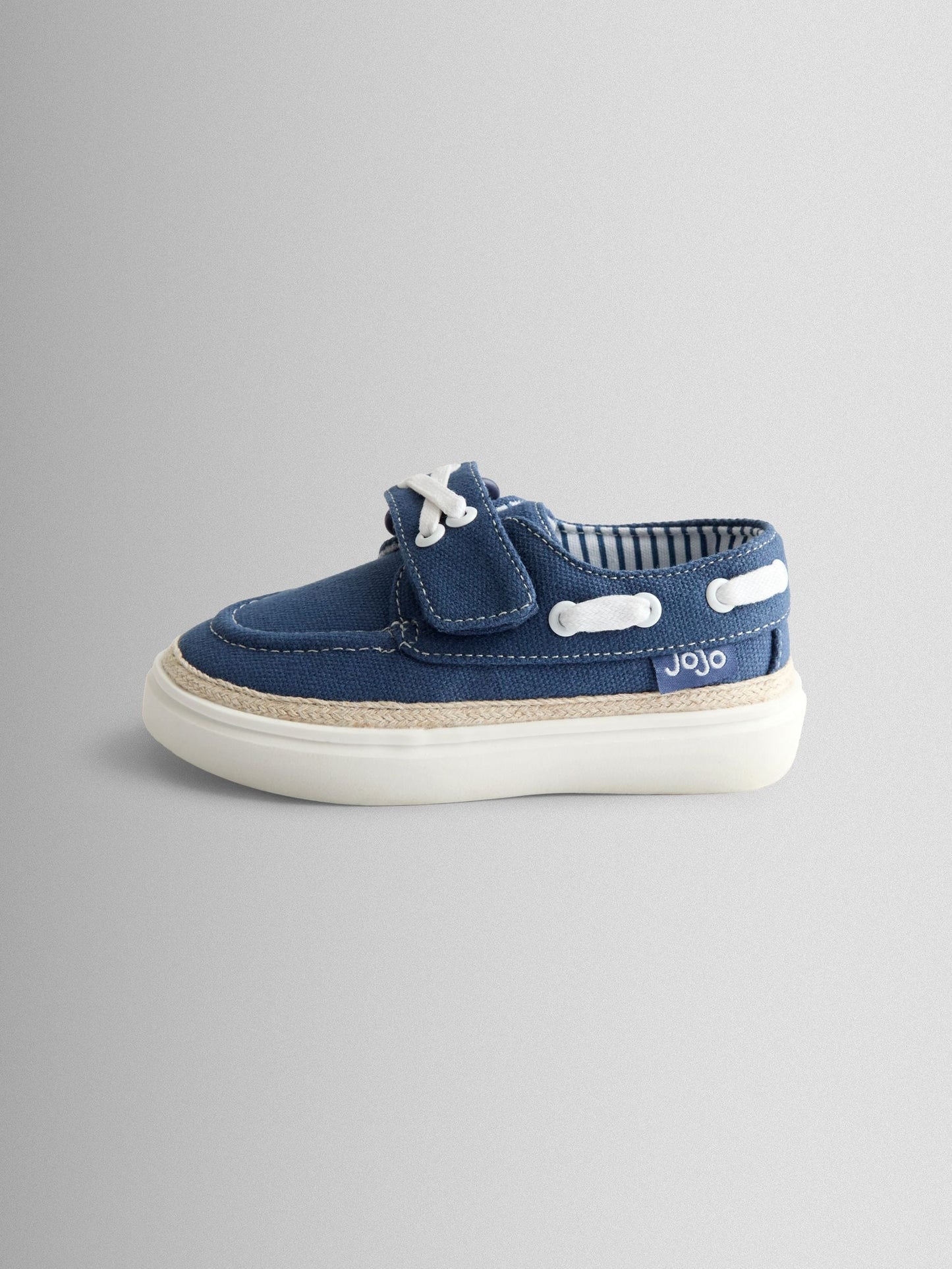 JoJo Maman Bébé Navy Blue Canvas Boat Shoe image 4
