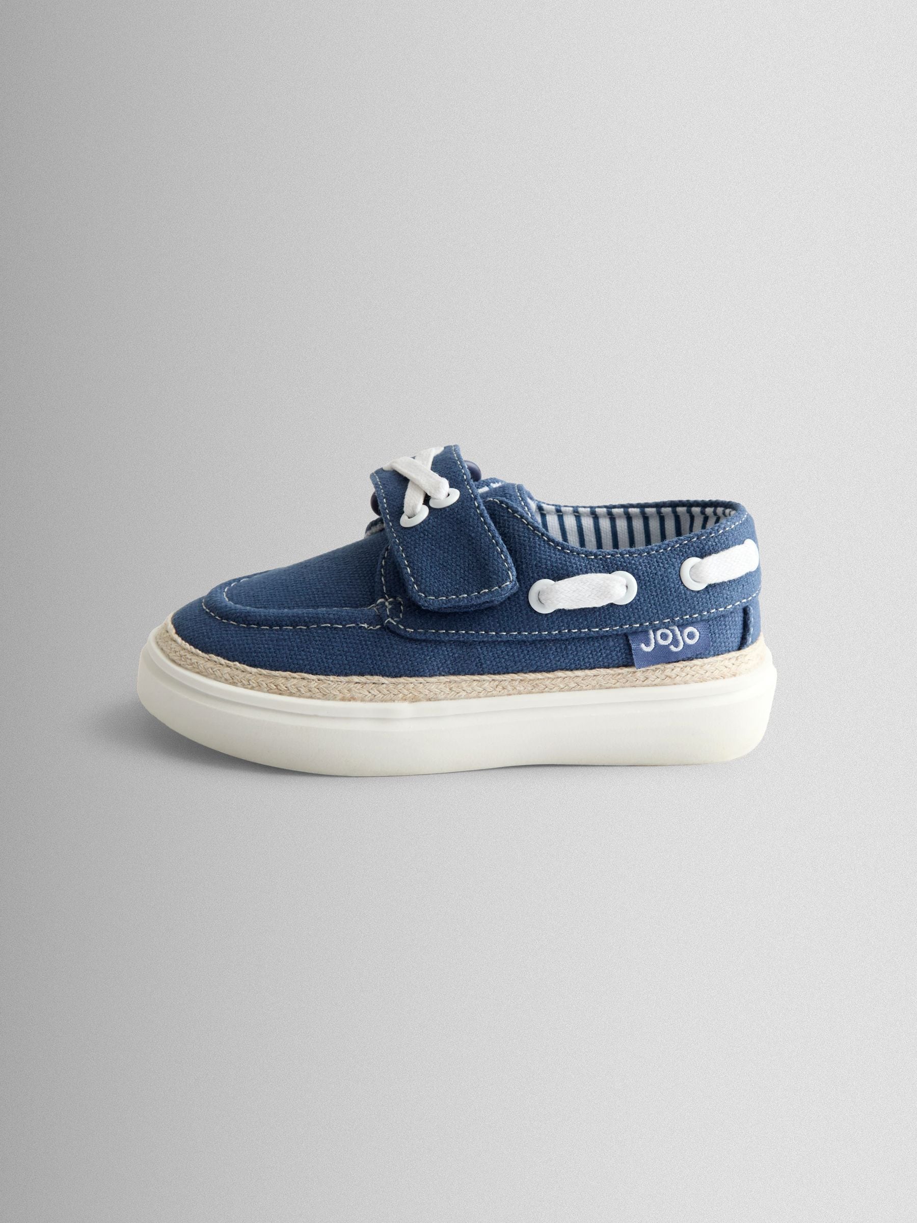 JoJo Maman Bébé Navy Blue Canvas Boat Shoe image 4