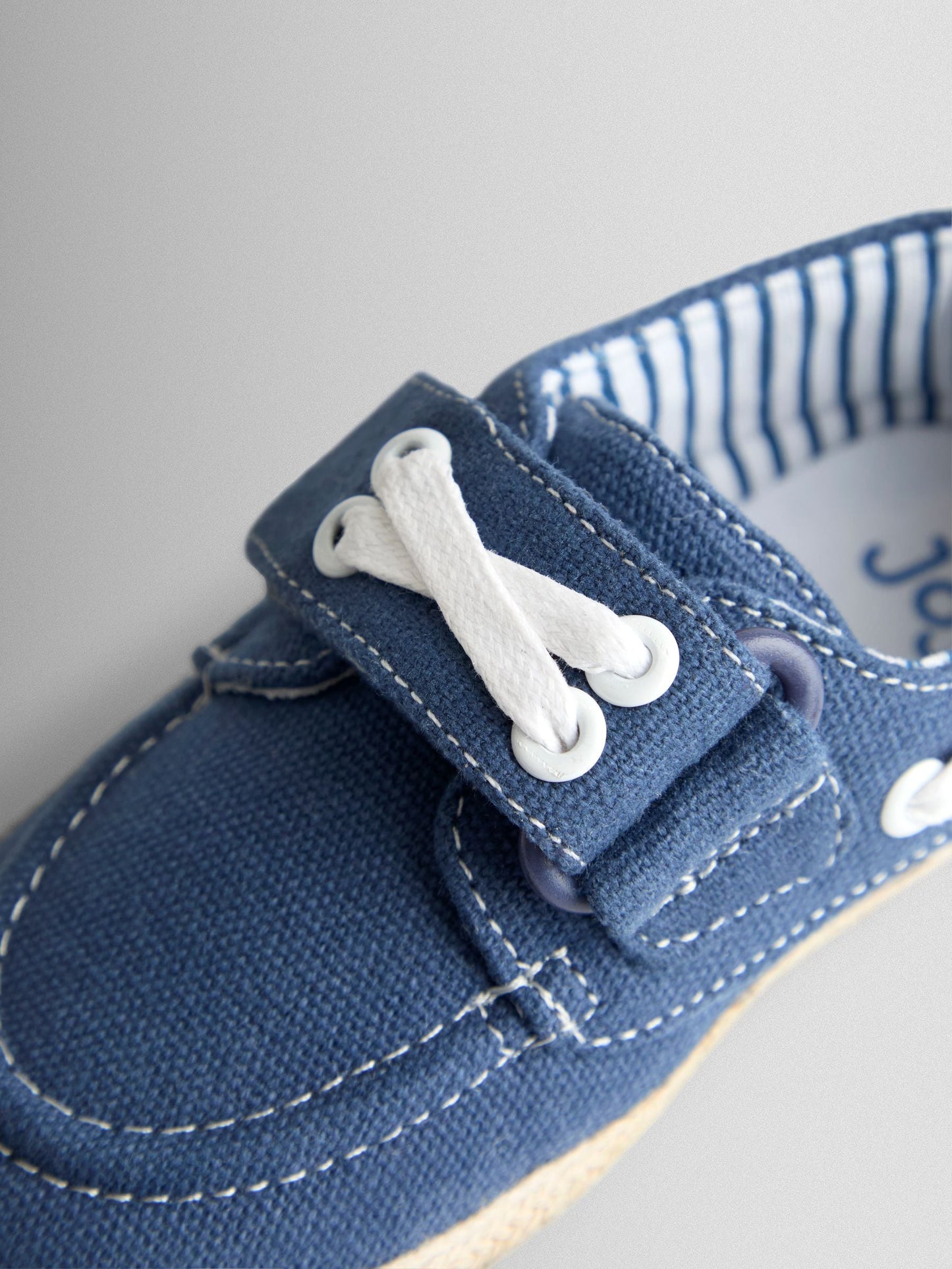 JoJo Maman Bébé Navy Blue Canvas Boat Shoe image 5