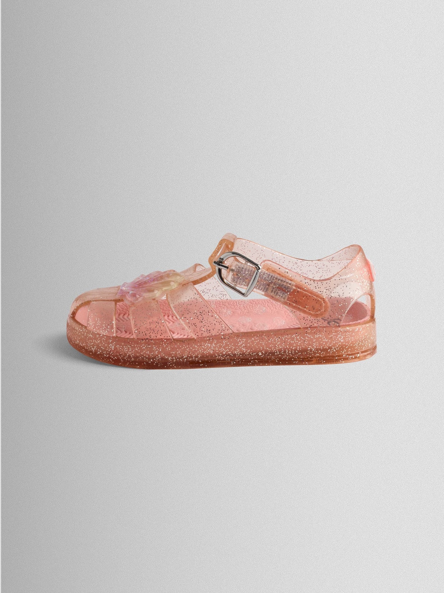 JoJo Maman Bébé Light Pink Shell Jelly Sandals image 4