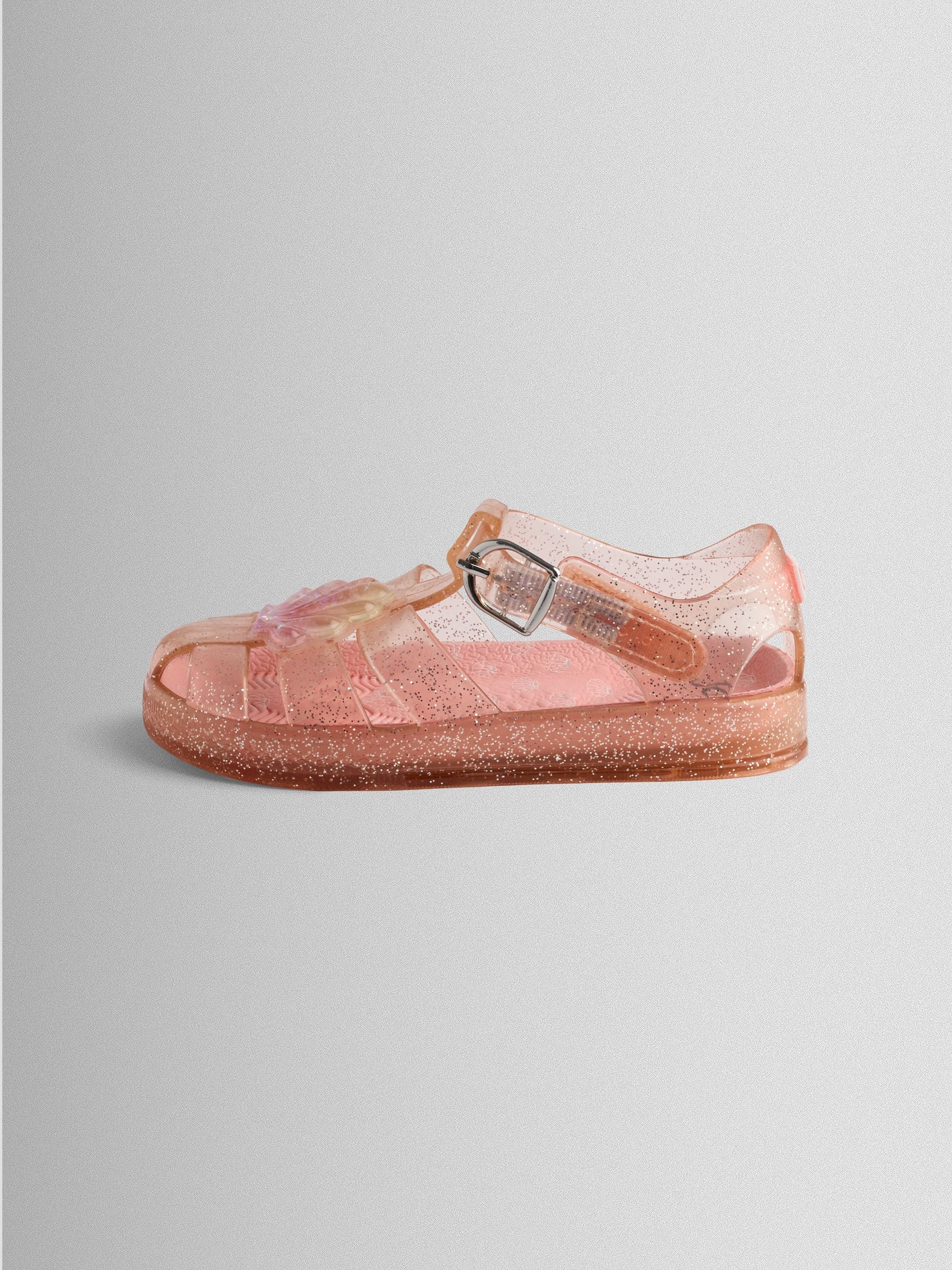 JoJo Maman Bébé Light Pink Shell Jelly Sandals image 4