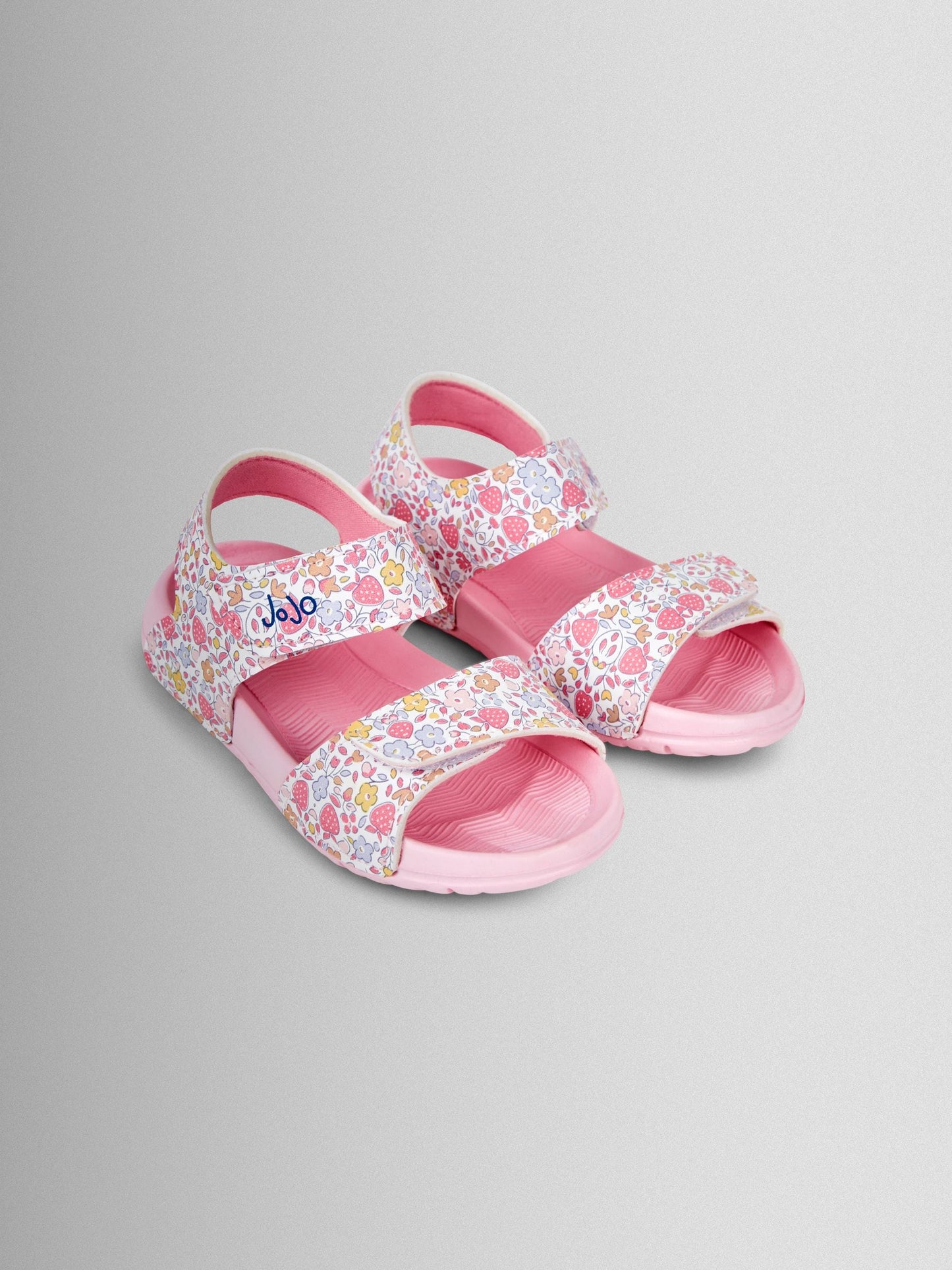 JoJo Maman Bébé Pink Floral Summer Sandals image 1