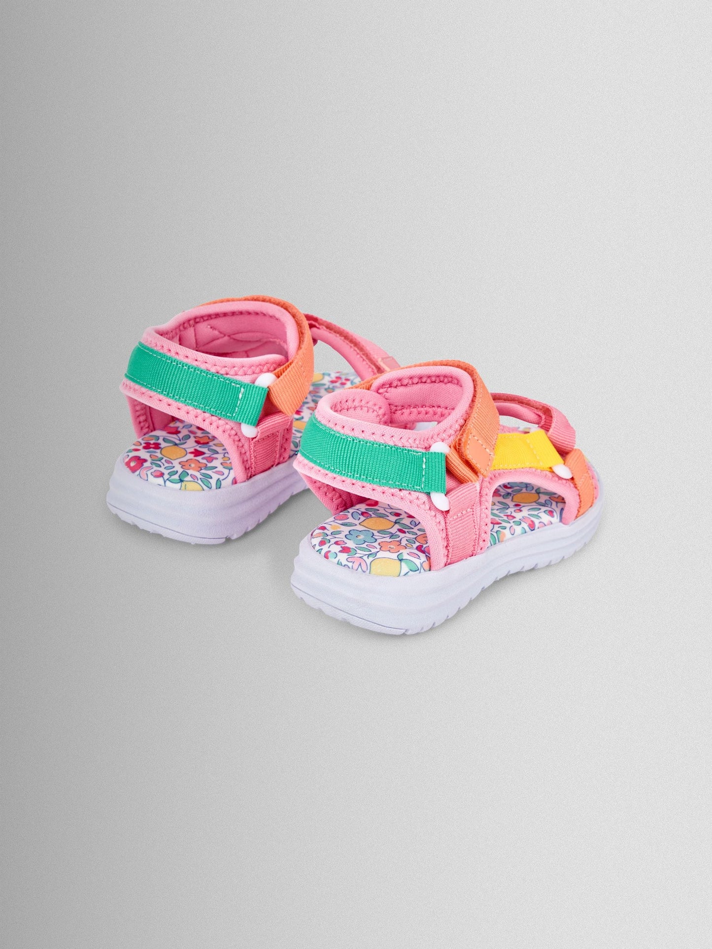 JoJo Maman Bébé Pink Colour Block Sandal image 2