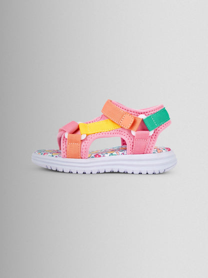 JoJo Maman Bébé Pink Colour Block Sandal image 4