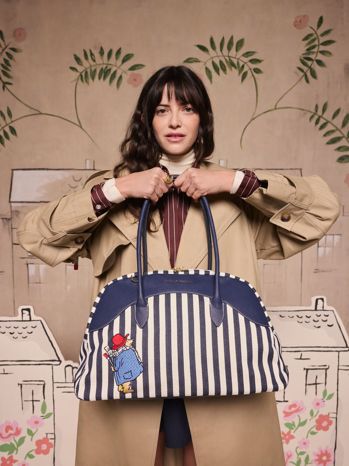Cath Kidston Navy Paddington Stripe Bowling Holdall - image 1