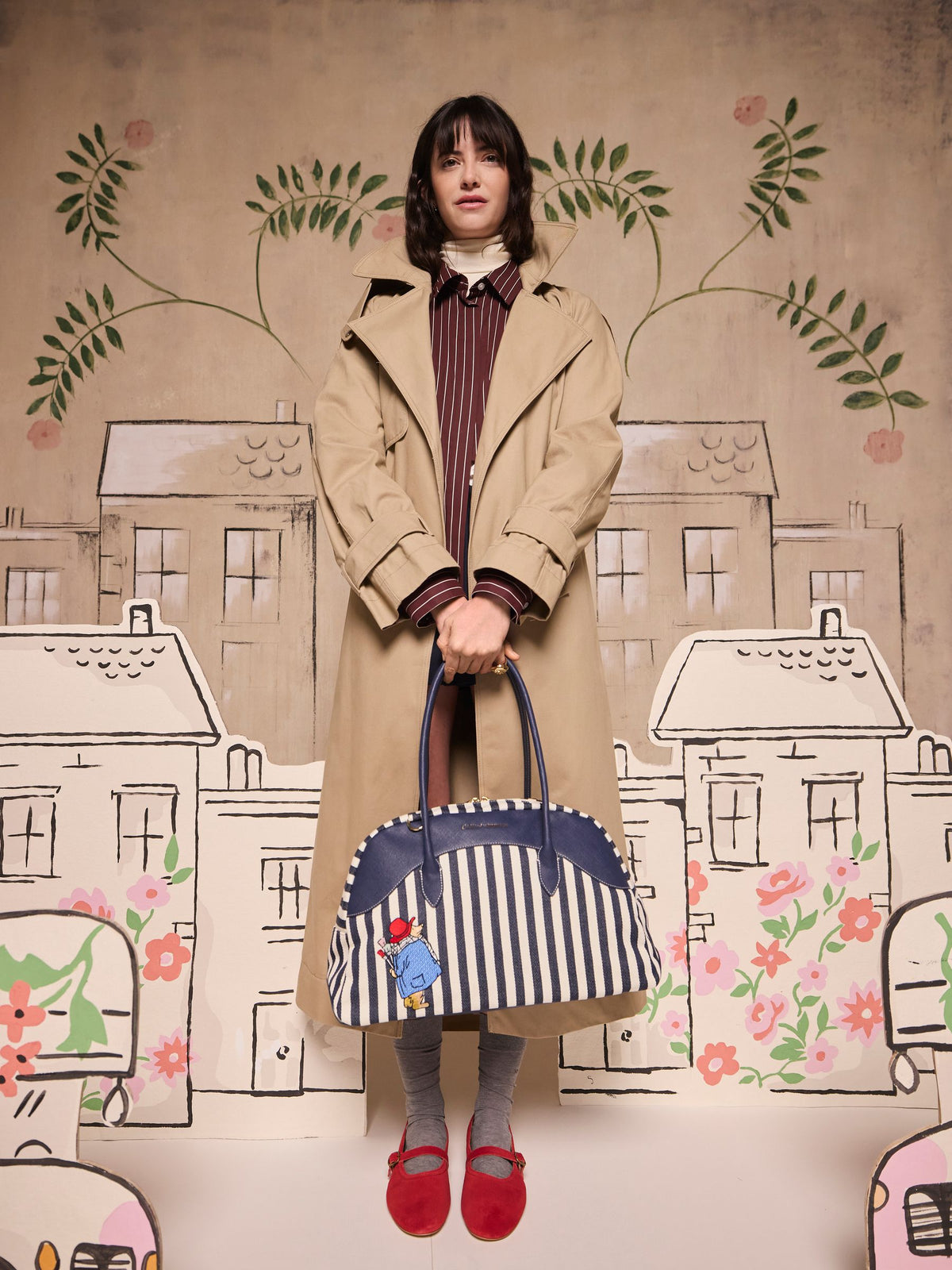 Cath Kidston Navy Paddington Stripe Bowling Holdall - image 2