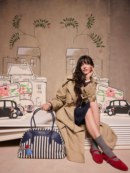 Cath Kidston Navy Paddington Stripe Bowling Holdall - image 3