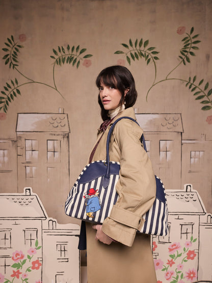Cath Kidston Navy Paddington Stripe Bowling Holdall - image 4