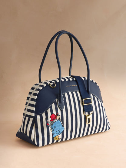 Cath Kidston Navy Paddington Stripe Bowling Holdall - image 5