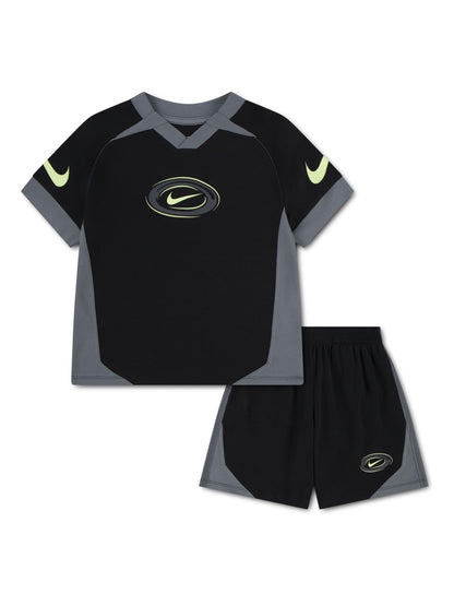 Nike Black Swoosh Love T-Shirt And Shorts Set image 1