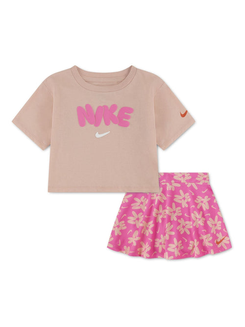 Dsiney Kidz - Nike Pink Little Kids Bold Play T-Shirt and Skort Set image 1