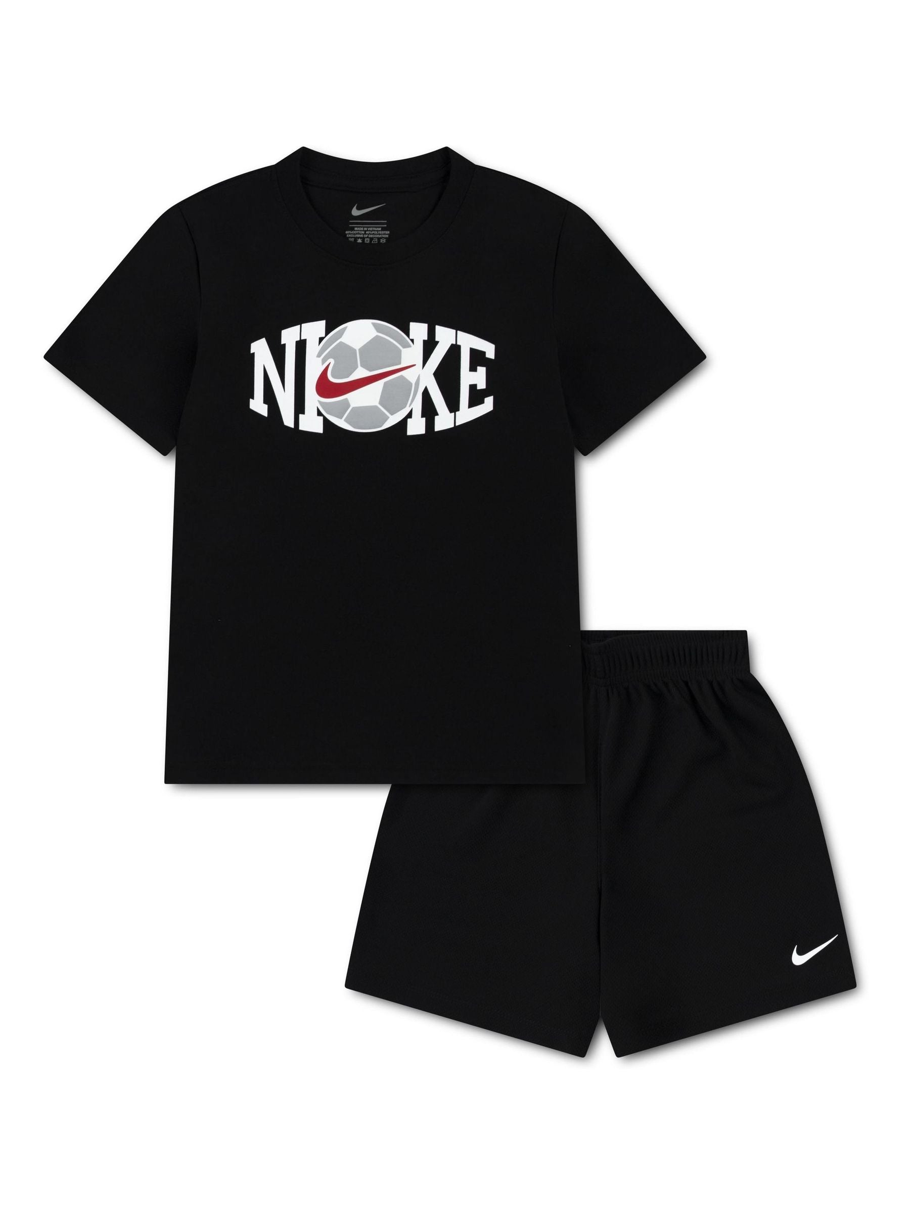 Nike Black Little Football Graphic Top & Short Sets image 1